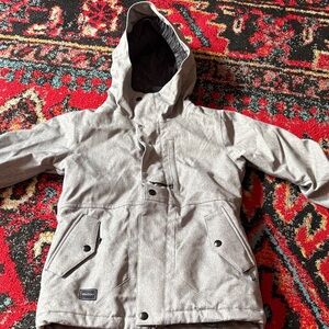 Volcom Light Gray Hooded Jacket